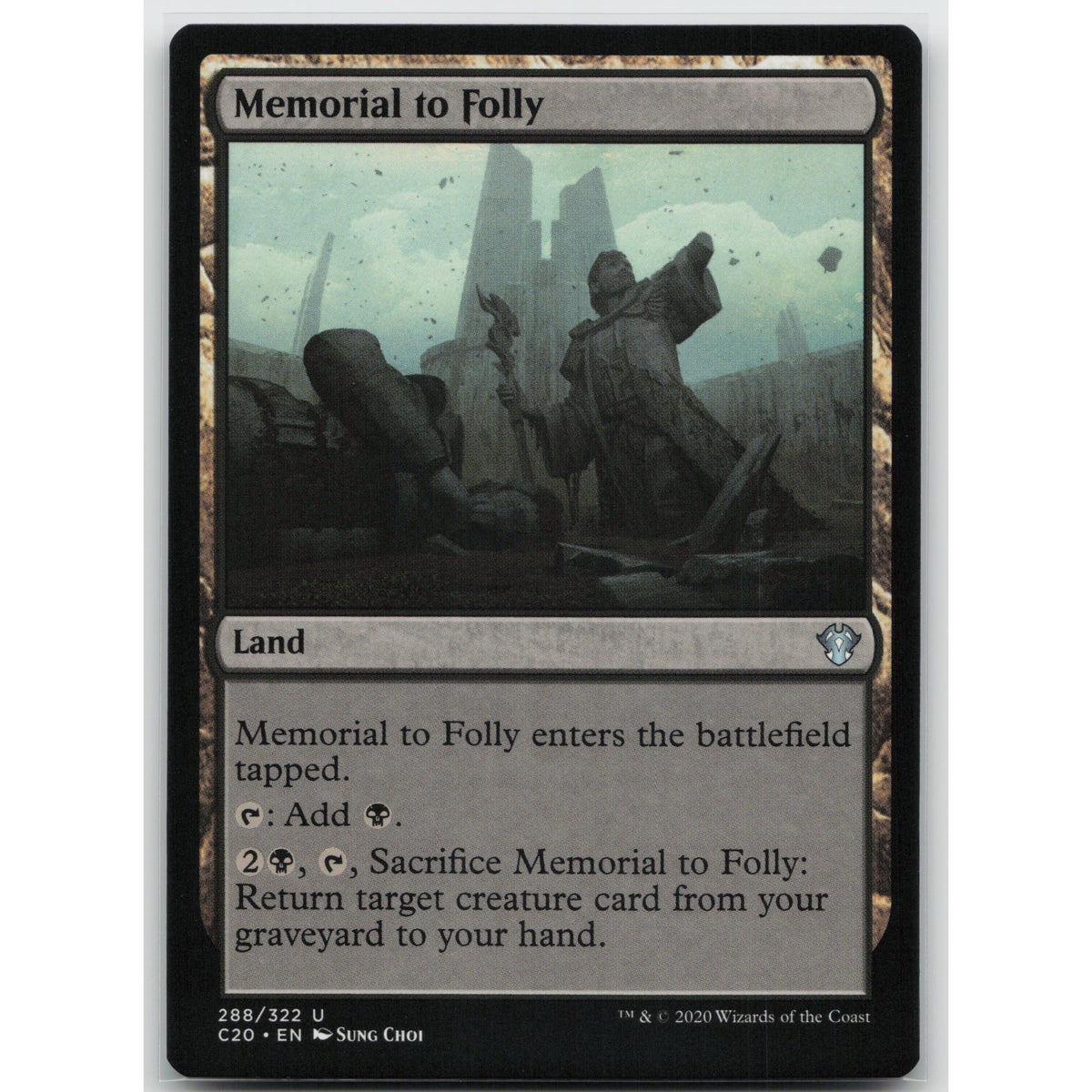 Memorial to Folly Commander 2020 288 Uncommon NM MTG