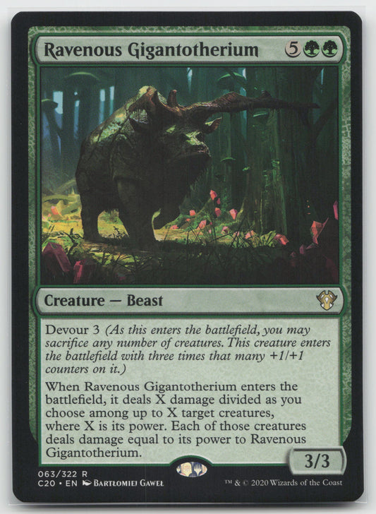 Ravenous Gigantotherium Commander 2020 63 Rare NM MTG