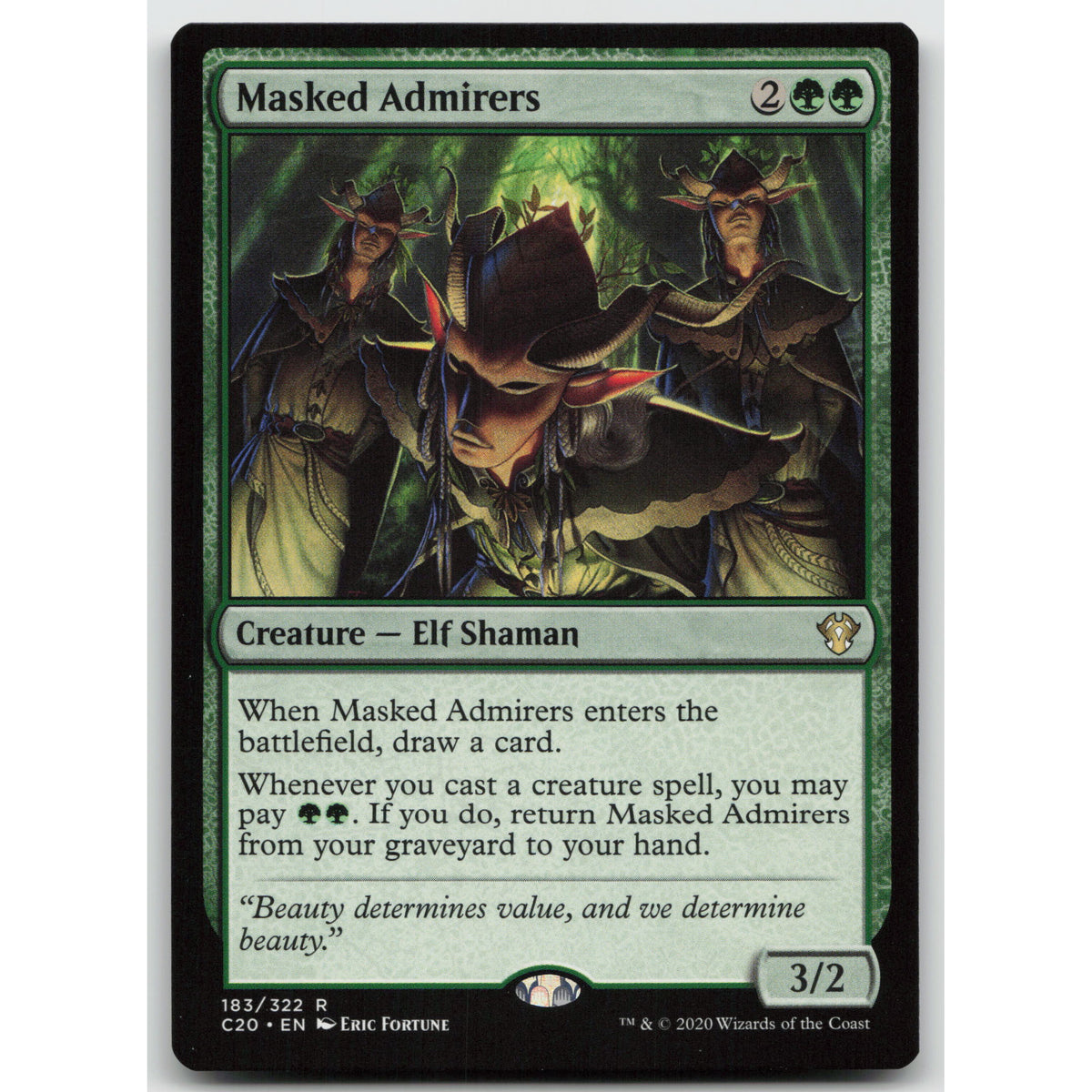 Masked Admirers Commander 2020 183 Rare NM MTG