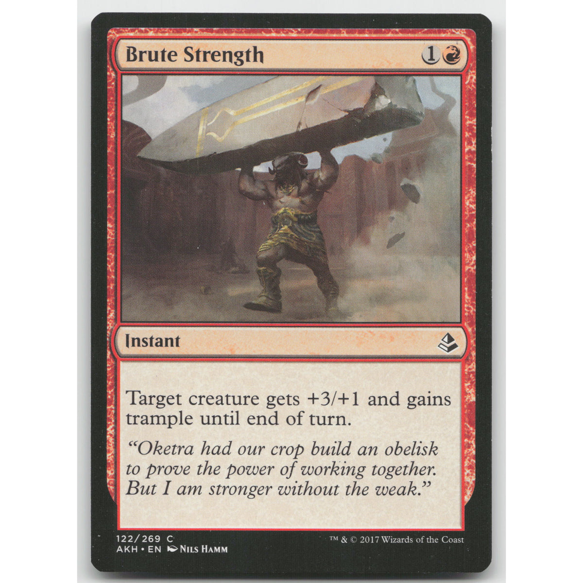 Brute Strength Amonkhet 122 Common NM MTG