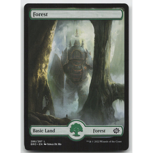 Forest (286) - Full Art The Brothers' War 286 Land NM MTG