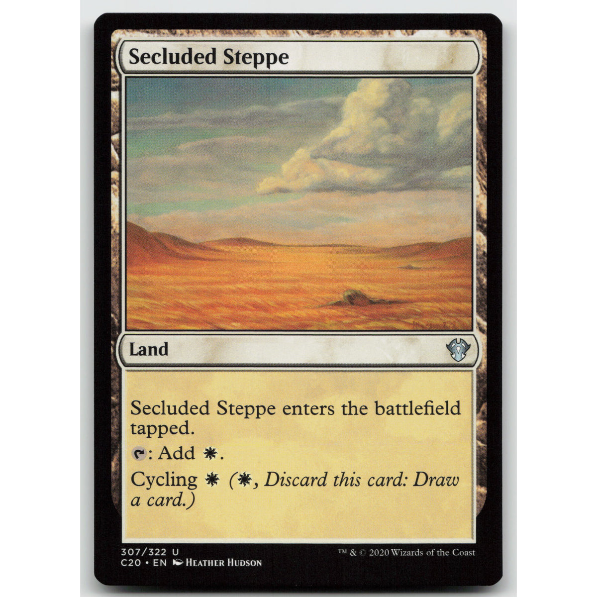 Secluded Steppe Commander 2020 307 Uncommon NM MTG