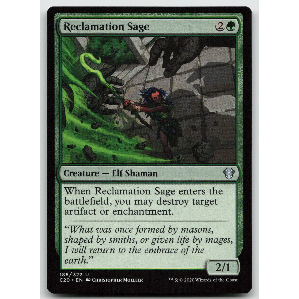 Reclamation Sage Commander 2020 186 Uncommon NM MTG
